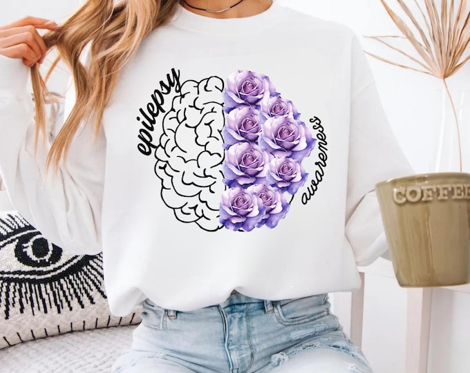 Epilepsy Awareness Shirt, Mental Health Sweatshirt, Women's Neurodiversity Shirt, Pink Ribbon Shirt, Motivational Gifts For Epilepsy,