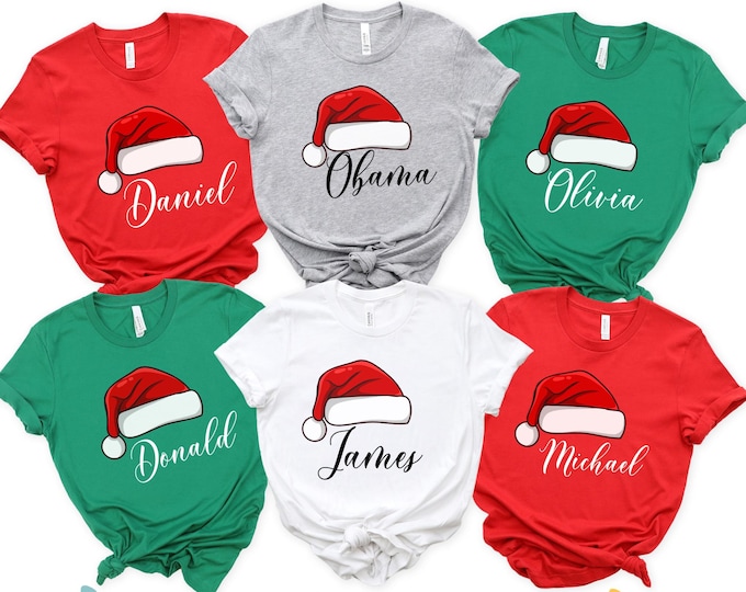 Matching Family Christmas Shirts, Family Christmas Shirt, Matching Xmas Tees, Custom Name Christmas Tee, Matching Noel Family Gift, Xmas Tee