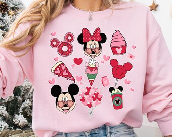 Coquette bows Mickey and Friends Disney Valentine Shirt, Happy Valentine's Day 2026, WDW Disneyland Valentine Gift For Her Matching Tee