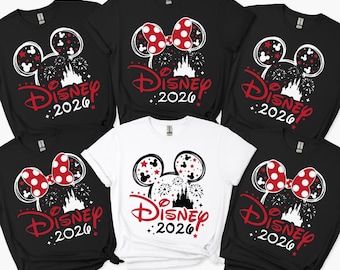 Custom Disney 2026 Shirt,Disneyland Castle 2026 Shirts,Disneyworld Tshirt,Disney 2026 Trip Shirt, Disney Family Matching Shirt,Disney Tee
