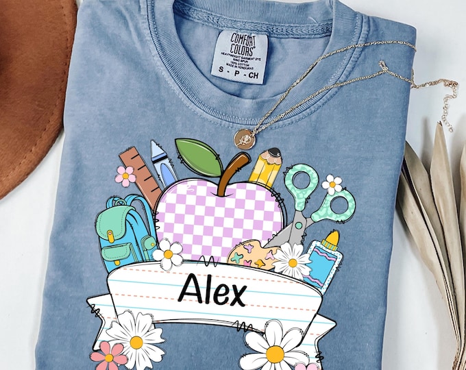 Personalized Back To School Shirt,First Day If School Shirt,Custom Back To School Shirt,Back to school gift,Personalized Kindergarten Shirt