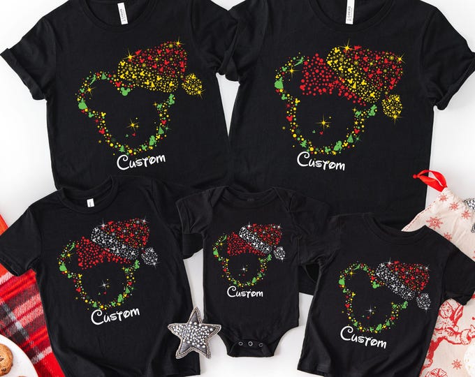 Custom Disney Christmas Shirt, Family Matching Christmas Shirt, Disneyland Christmas Shirt, Disneyworld Christmas 2025 Shirt,Christmas Gift