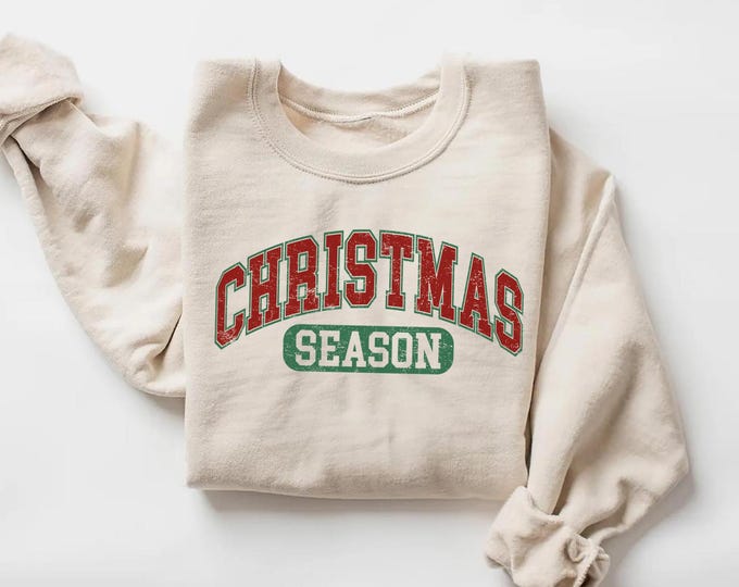 Retro Santa Christma 90s Sweatshirt, Vintage Holiday Winter Crewneck, Boho Unisex Xmas Pullover,Family Christmas Party,Christmas Gift