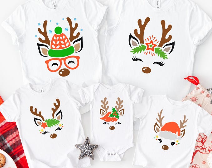 Funny Reindeer Shirts, Christmas Group Shirts, Winter Family Shirts, Cute Deer Shirt, Kids Holiday Shirt, Winter Shirt Teacher,Christmas Tee