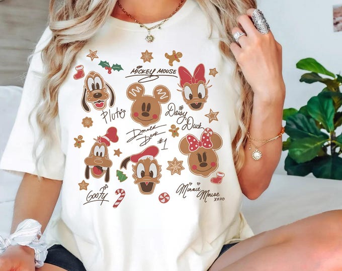 Mickey and Friends Gingerbread Christmas Shirt, Mickey Christmas Cookie Shirt, Disney Christmas Vacation Outfit, Disneyland Sweatshirt, WDW