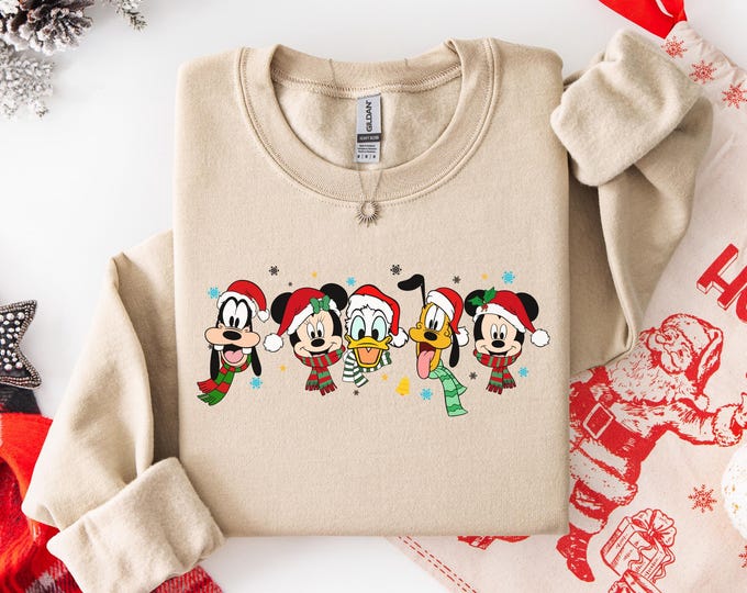 Mickey's Very Merry Christmas Party 2025 Shirt,Disney Santa Mickey And Friends Family Christmas Lights Shirt, Xmas Gift,Christmas Gift