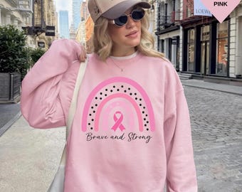 Brave & Strong Shirt Fight Cancer Shirt, Oncologist Shirt, Cancer Fighter Shirt, Cancer Fighting Shirt, Breast Cancer Awareness Shirt