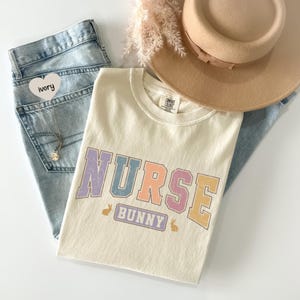 Comfort Colors® Nurse Easter Shirt, Easter Bunny Nurse Tshirt, Easter Nurse Tee, Nurse Easter Gift, Registered Nurse Shirt, RN Shirt, Spring