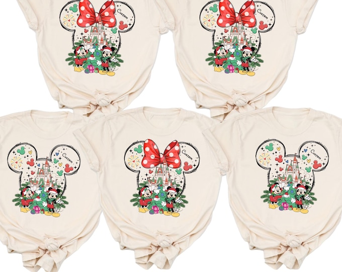 Disney Family Christmas Shirts, Custom Name Christmas Shirt, Christmas Party Shirt, Christmas Magic Shirt, Disney Christmas Trip 2025 Shirts