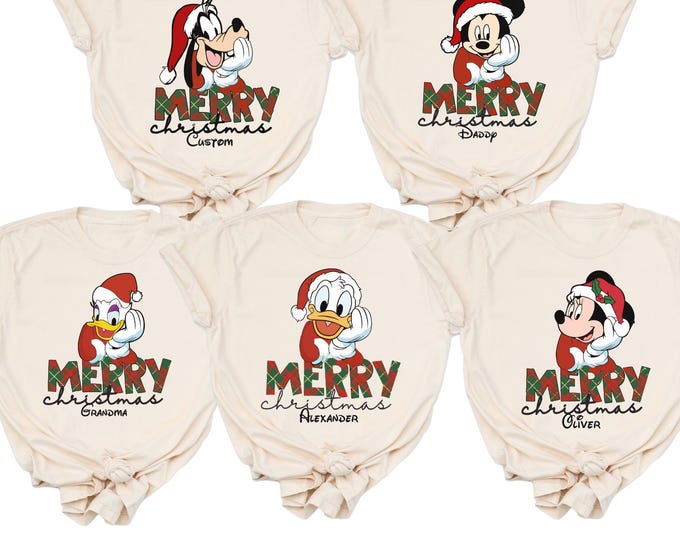 Custom Disney Christmas Shirt, Personalized 2025 Disney Christmas Shirt, Matching Family Disney Christmas Shirt, Disney Trip 2026 Christmas