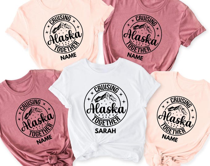 Custom Cruising Together Alaska 2025 Shirt, Alaska Squad Shirt, Personalized Family Matching Trip Shirts, Travel Shirt, Group Cruise Shirts