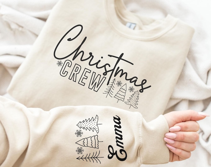 Christmas Crew Sweatshirt, Family Matching Xmas Tee, Holiday Pajama Crewneck, Cozy Winter Sweater