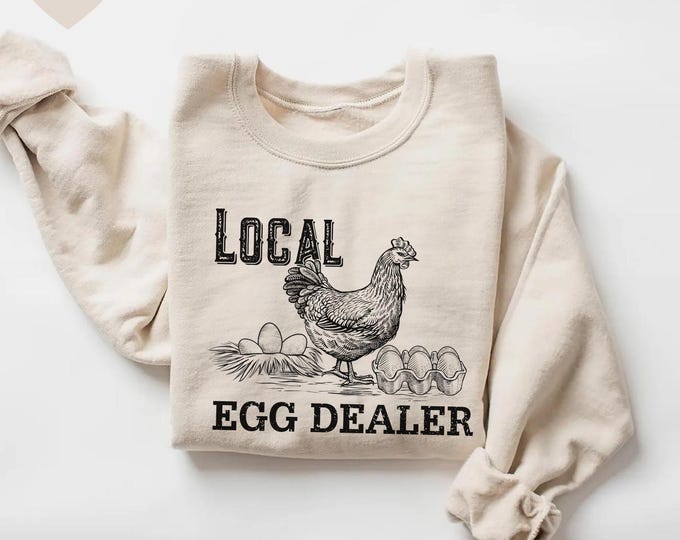 Christian Easter Shirts, Local Egg Dealer T-Shirt, Happy Easter Gifts, Retro Chicken Shirt, Farm Sweatshirt, Christian Gifts, Farmer Gifts
