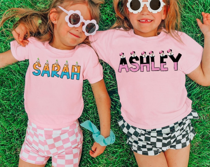 Mickey and Friends Family Matching Shirt, Personalized Disney Mickey Mouse Shirt, Disney Family Trip Shirt, Mickey Kids Toddler Birthday Tee