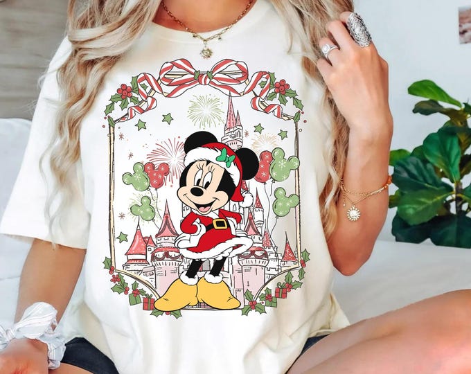 Retro Customize Disney All Characters Christmas shirt, Mickey's Very Merry Christmas Party 2025 Tee, Disneyland Holiday Xmas Family Gifts