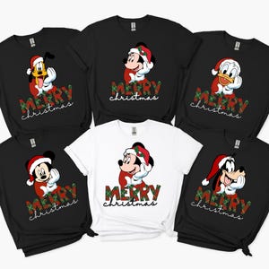 Custom Disney Family Christmas Shirt, Matching Christmas Tees, Personalized Disney Character Christmas Shirt, 2025 Mickey’s Very Merry Shirt