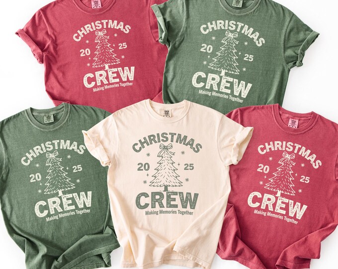 Comfort Colors Christmas Crew Shirts: Custom Family Matching Holiday Tees