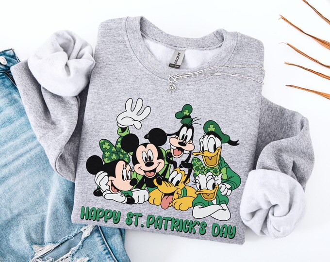Disney St. Patricks Day Shirt, Disney Happy St Patricks DayTee, Mickey and Friends St Patricks Luck Vibes, St Patrick Gift