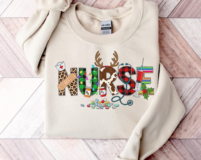 Christmas Nursing Sweatshirt, Nursing School T Shirt,Nurse Christmas shirt, Christmas Shirt, 2025 Christmas,Nurse Shirt,Nurse Gift for Woman