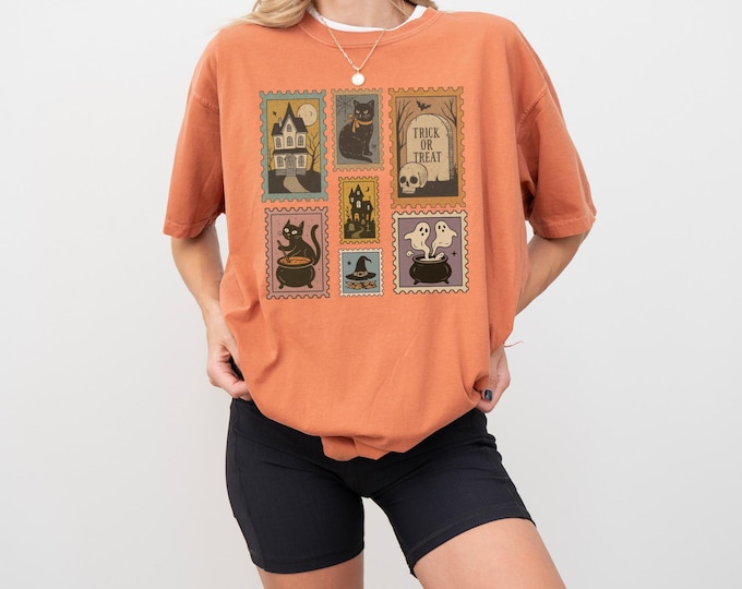 Comfort Colors® Halloween Shirt, Halloween Shirt, Retro Ghost Shirt, Cute Fall Shirt, Women's Halloween Tee, Pumpkin Season Tee, Cute Ghost