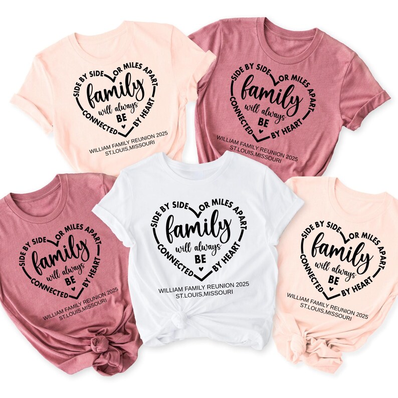 Side by Side Miles Apart Family Shirt With Custom Name and Destination ...