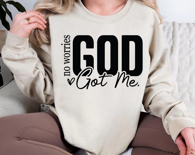 No worries god got me shirt,Christian Shirt,Bible Verse T-Shirt,Religious Outfit,Retro Faith T Shirt,Christian Cross Graphic ,Genderneutral