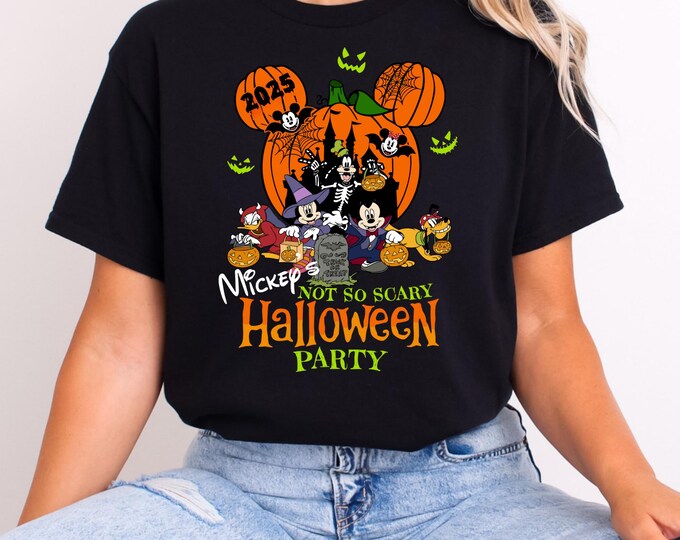 Disney Halloween 2025 Shirt, 2025 Mickey Not So Scary Halloween Party shirt, Disney Halloween Party Shirt, Halloween Family Matching Shirts