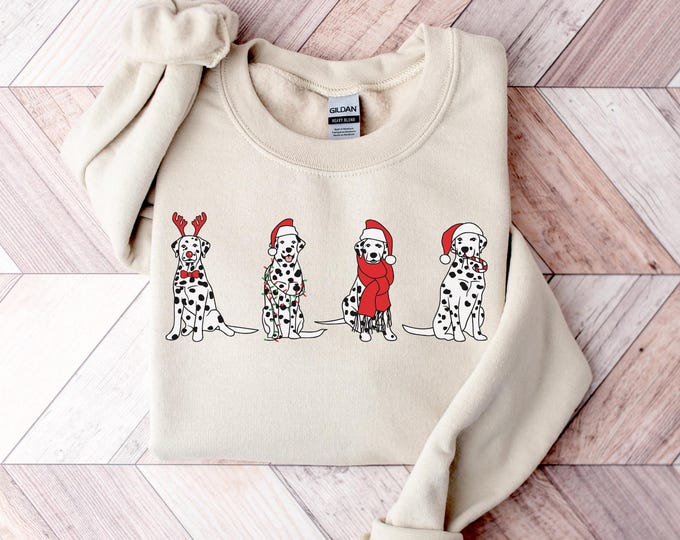 Christmas Dalmatian Sweatshirt, Christmas Dog Sweater,Christmas Lights Tee, Dalmatians Mom T-shirt,Dog Shirt For Women,Dalmatians Christmas