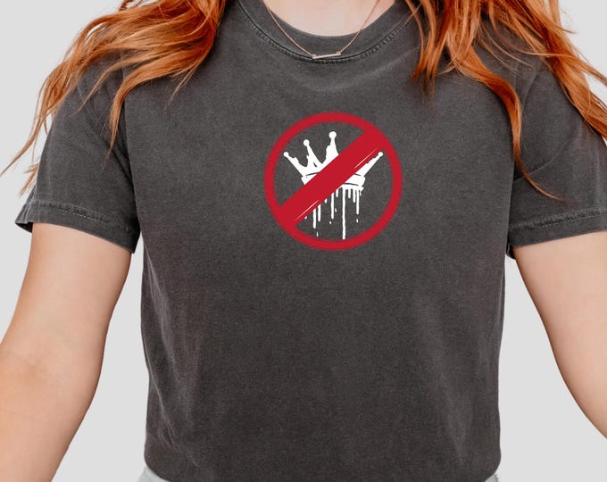 NO KINGS Shirt, Anti Authoritarian Protest Shirt, No Kings In America Shirt, Political Tee, Democracy Tee, Democracy Not Monarchy Shirt