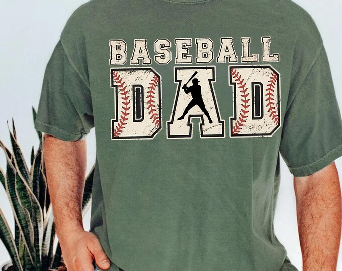 Comfort Colors® Baseball Dad Shirt, Baseball Daddy Tshirt, Baseball Shirt For Dad, Baseball Game Day Shirt, Father's Day Gift