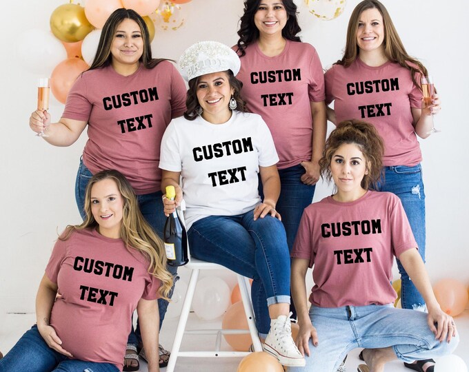 Customized T-Shirt, Custom Shirt, Personalized Shirts, Add Your Text To Front And Back Tee, Custom T Shirt For Men Woman Kids Christmas Bday