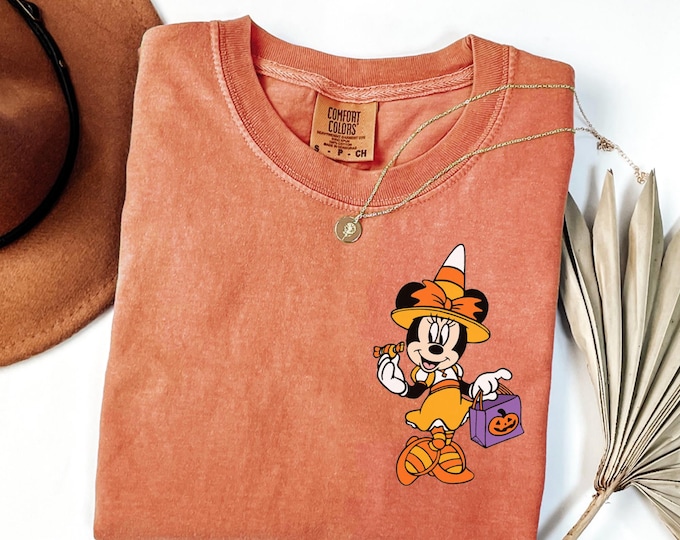 Comfort Colors Minnie Halloween Shirt,Minnie SpookyshirtHalloween Disney Shirt,Disney Girl Shirt,Halloween Girl Tee,Halloween 2025 shirt