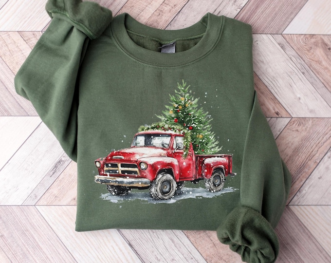 Christmas Truck Shirt, Christmas T-shirt, Christmas Family Shirt, Red Truck Shirt, Christmas Holiday Gift, Christmas Truck Family Shirts