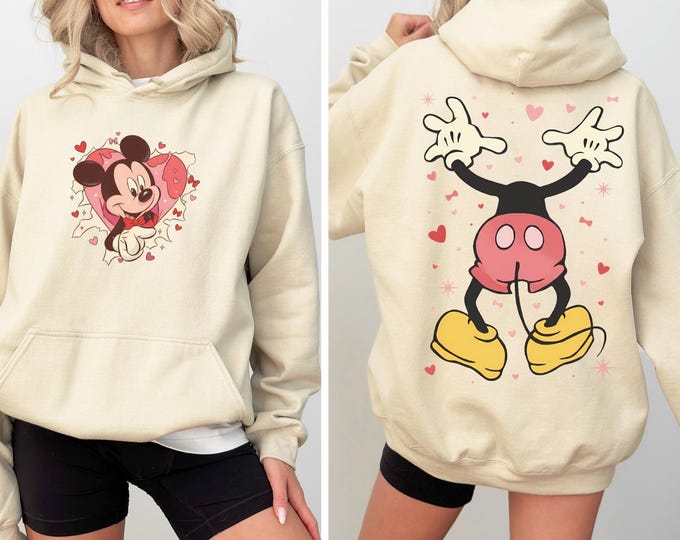 Disney Happiest Place On Earth Shirt, Mickey Minnie Valentine Kiss Castle Sweatshirt, Disney Lovers Sweater, Disney Valentine's Day Sweater