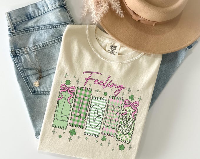 Feeling Lucky Shirt – Comfort Colors St. Patrick’s Day Doodle Graphic Tee
