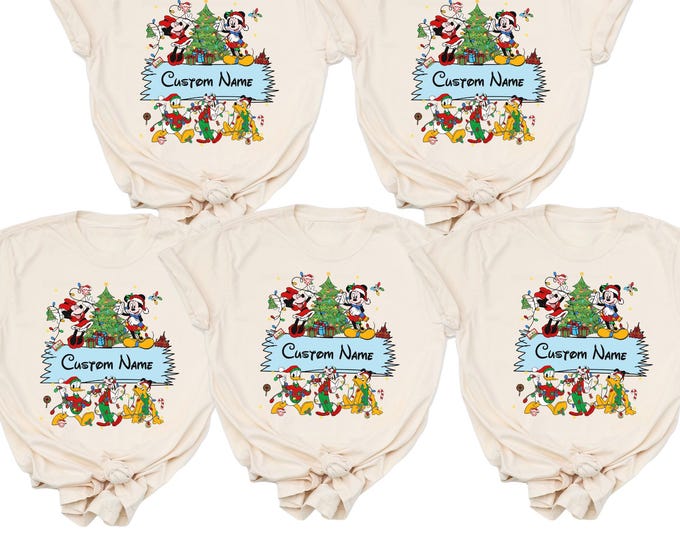 Custom Disney Christmas Shirt, Personalized 2025 Disney Christmas Shirt, Matching Family Disney Christmas Shirt, Disney Trip 2026 Christmas