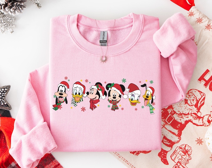 Disney Mickey and Friends Christmas Family Matching Shirt, All Characters Disneyland Xmas Tee, Family Christmas Matching Shirt, Disney Trip