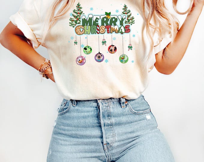 Mickey’s Very Merry Christmas Shirt, Disney Xmas Party T-Shirt, Disneyland Family Holiday Sweatshirt, Mickey And Friends Christmas Tees