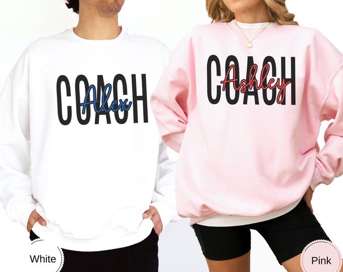 Personalized Coach Sweatshirt | Custom Coach Gift | Cheer Coach Shirt | Coach Name Shirt | Coach Game Day Shirt | Team Gift | Coach Shirt
