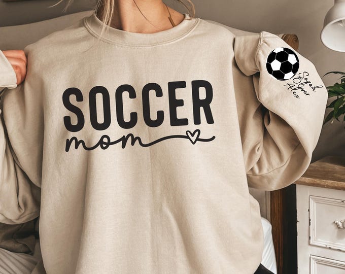 Personalized Soccer Mom Sweatshirt, Custom Soccer Mama Shirt, Customized Soccer Mom Hoodie, Gift For Mom, Soccer Mama Hoodie,Christmas Gifts