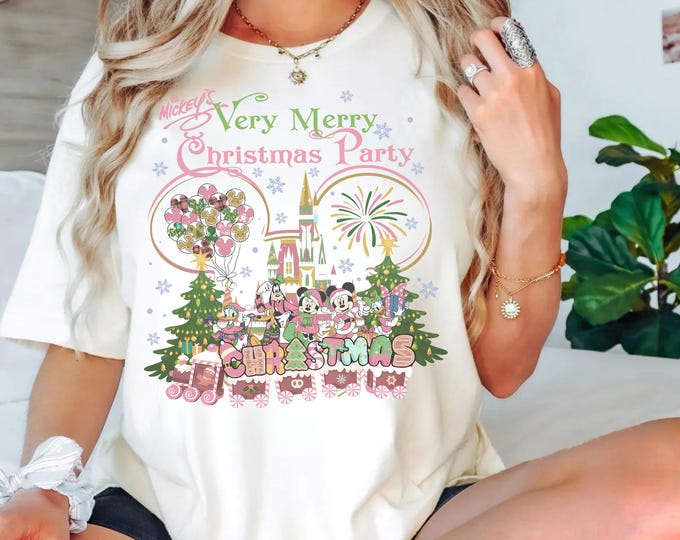 Retro Mickey's Very Merry Christmas Party 2025 Shirt, Disney Family Xmas Shirt, Disney Holiday Shirt, Matching Family Christmas Shirt