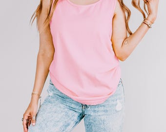 Comfort Colors Tanks, Soft Relaxed Fit Tank Tops for Women
