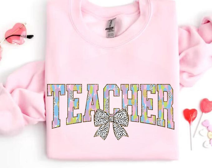 Easter Teacher Shirt, Easter Shirt, Easter Teacher Gift, Easter Funny Shirt, Easter Bunny Teacher Shirt, Gift for Teacher, Teacher Bow Shirt