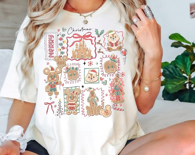 Retro Disney Santa Mickey And Friends Shirt, Mickey's Very Merry Christmas Party 2025 Shirt, Disneyland Vacation Family Matching Trip Shirt