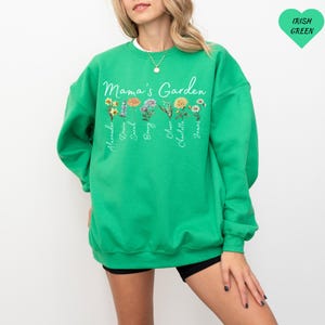 Grandma's Garden Sweatshirt,Custom Birthflower Sweatshirt,Gift for Grandma,LoveGrows Here,Mom's Garden,Grandma's Garden Tee,Christmas Gifts image 6