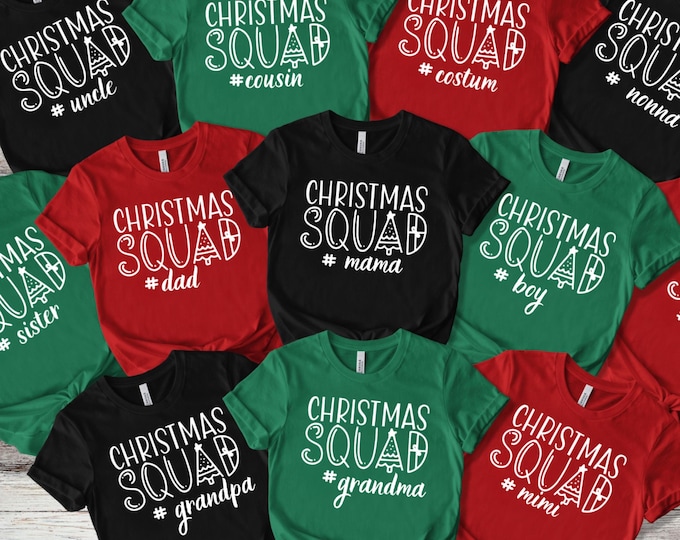 Christmas Squad Shirt,Custom Family Christmas 2025 Shirts, Christmas Group Shirt, Christmas Family Shirt, Christmas Pajamas, Family Matching