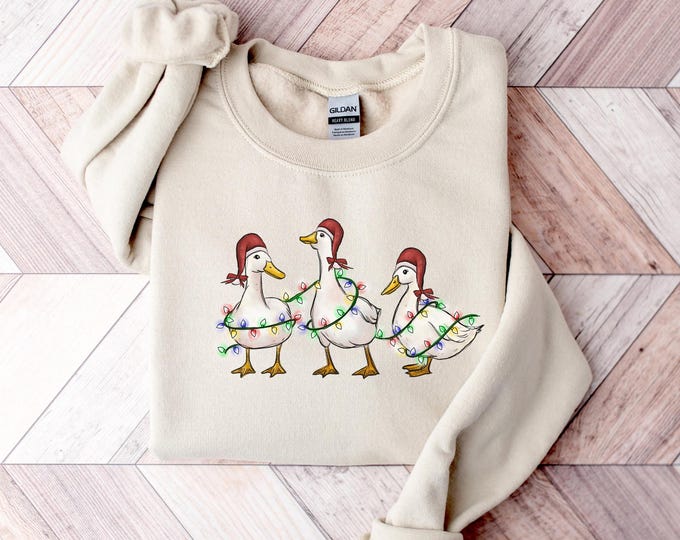 Just A Jolly Goose Shirt, Christmas Goose Shirt, Duck Christmas Shirt, Funny Christmas Sweatshirt, Cute Holiday Sweatshirt, Xmas Gifts
