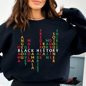 Black History Month Shirt, Celebrate School Black History Sweater, Black Leaders Shirt, Black Historical Icons Tee, Melanin Empowerment Tee