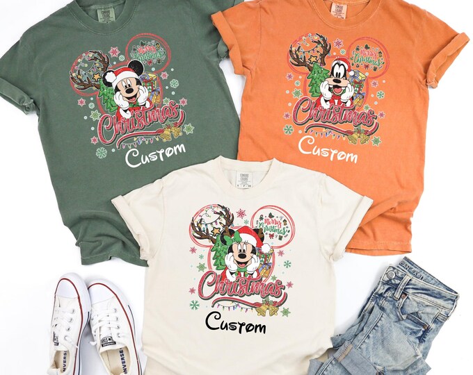 Custom Disney Very Merry Christmas Shirt, Custom Disney Christmas All Characters Shirt, Disney Family Christmas Shirt, Christmas Group Shirt