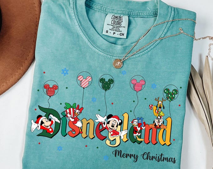 Comfort Color® Disney Christmas Mickey Ear Shirt Disney Christmas tee Disney Xmas Kids Shirt Disney Holiday Trip Disney Christmas tee